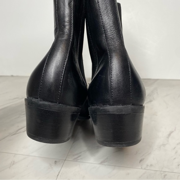 Schutz Black Leather Chelsea Bootie 7 1/2 B - Picture 4 of 13